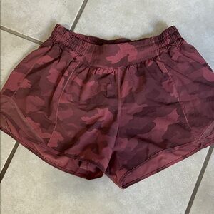 lululemon athletica Burgundy Camouflage Athletic Shorts